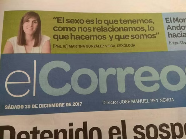 Martina González Veiga en “Oro en Paño”, de El Correo Gallego